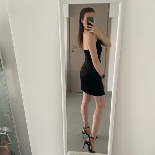Zara little black dress with rhinestones, size M, like new