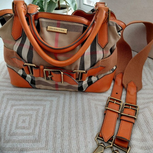 Burberry Sheldon handbag used with crossbody strap
