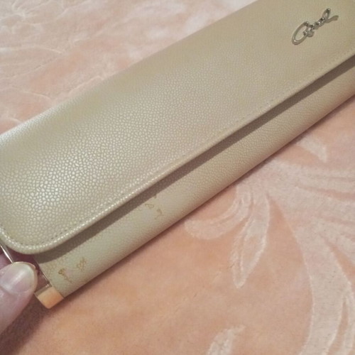 Axel handbag used, beige and gold