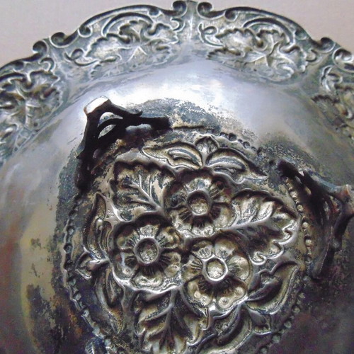 Vintage silver-plated Clarté centerpiece used with embossed decoration