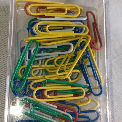 Rio plastic-coated paper clips, 50 pieces, colored