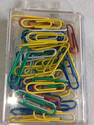 Rio plastic-coated paper clips, 50 pieces, colored
