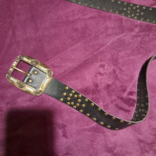 Vintage leather belts with rhinestones and stones, like new