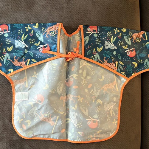 Bumkins Sleeved Bib Jungle New for 6-24 Months