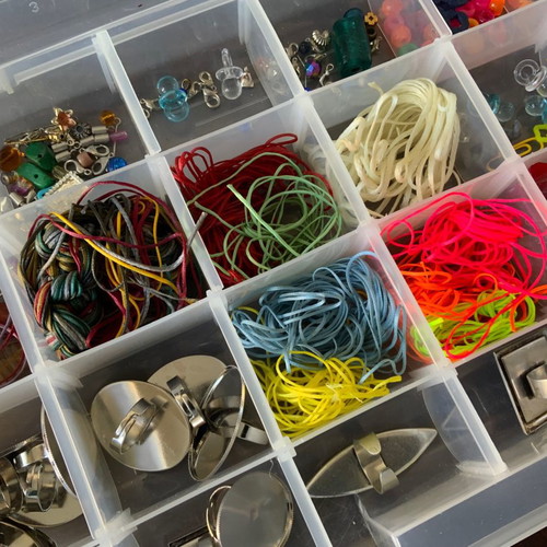 Jewelry materials case used