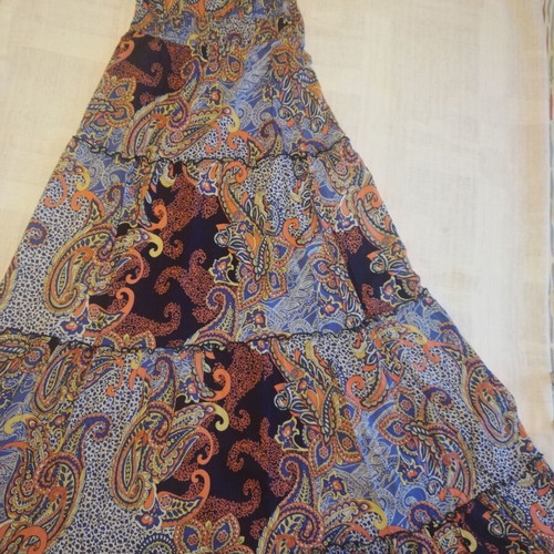Maxi strapless dress used, multicolor, one size