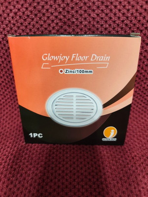 Glowjoy round floor drain grate new, 100 mm diameter, zinc