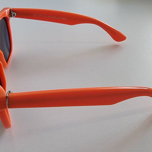 Retrosuperfuture Classic Orange sunglasses like new, handmade Italy