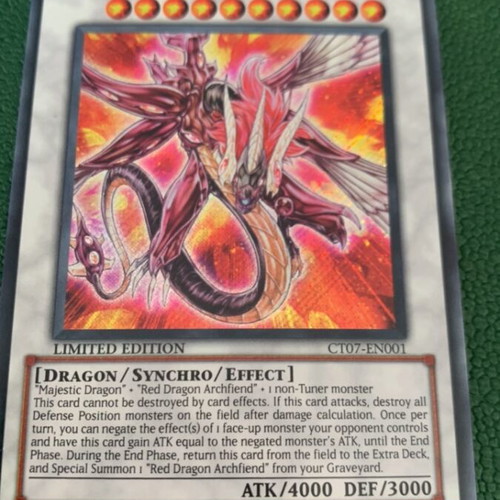 Majestic Red Dragon Secret Rare Yu-Gi-Oh! Card vintage, like new