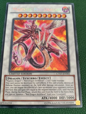 Majestic Red Dragon Secret Rare Yu-Gi-Oh! Card vintage, like new