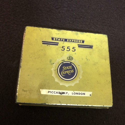 555 Tin Used Tobacco Box - Made in London