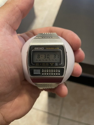 Seiko ρολόι χειρός κομπιουτεράκι 1979 σαν καινούργιο, ατσάλινο