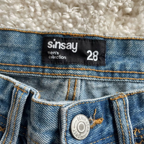 Men’s denim shorts size 28 like new, blue Sinsay