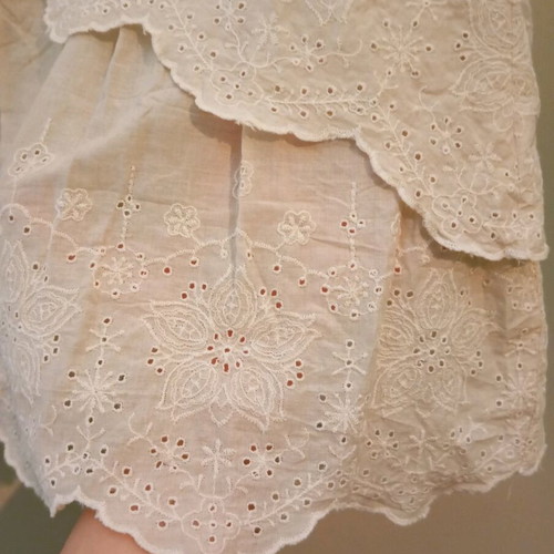 Midi cotton skirt House of Art used, beige sugar color, large