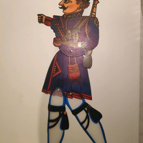 Shadow theater figure Makedonomachos professional plastic new, height 60 cm