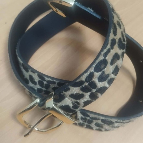 Women's leopard belt like new, brown and black
