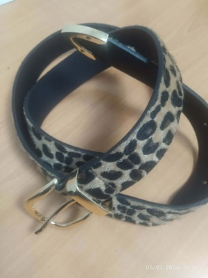 Women's leopard belt like new, brown and black