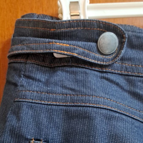 Blue pants used, slim fit, adjustable size