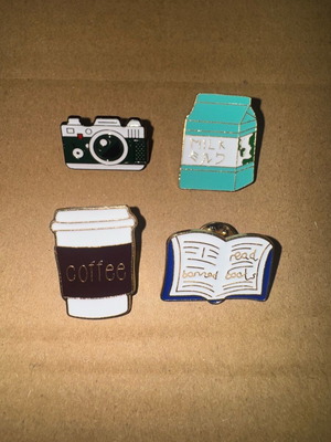 Metal pins new, set of 4 pieces