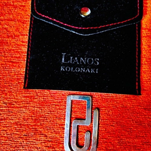 Silver vintage money clip, Lianos Kolonaki with velvet case