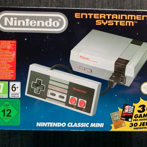 NES Mini Classic Official box and plastic case new