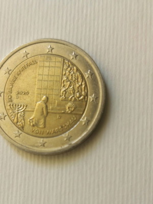 Commemorative 2 euro coin Germany 2020 used, 50 years Kniefall von Warschau