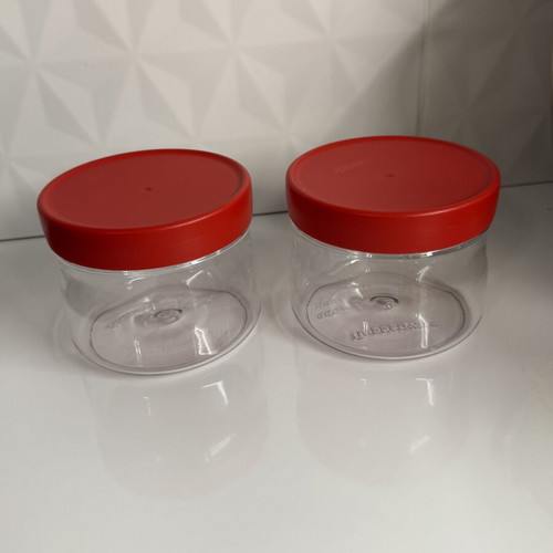 Tupperware Crystal Set 580ml Each New, Ideal for Sugar Coffee Jam