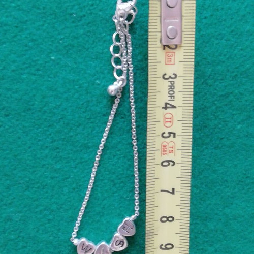 Wish stainless steel bracelet hearts silver color new