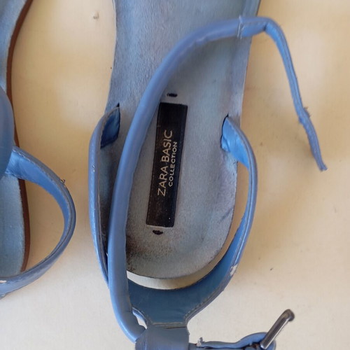 Zara blue sandals used with modern design, size 36