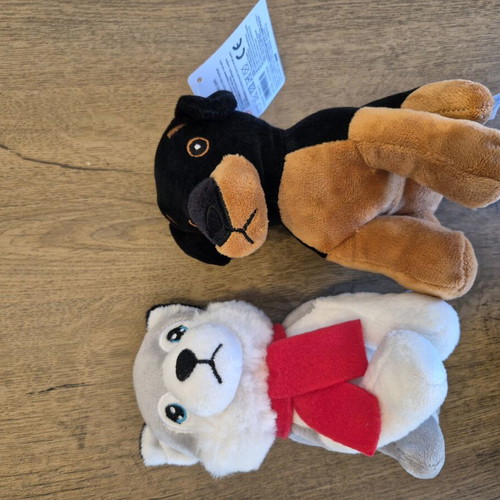 Plush Dogs jumbo 18cm, new, pack of 2