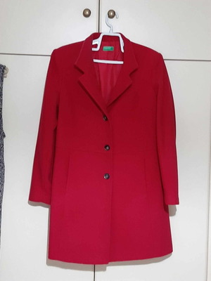 Παλτό Benetton κόκκινο ολοκαίνουργιο αφορετο medium