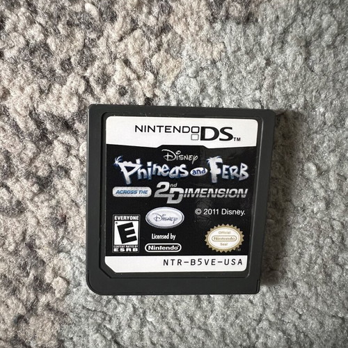Nintendo DS Phineas and Ferb Across the 2D Dimension game like new