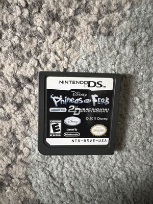 Nintendo DS Phineas and Ferb Across the 2D Dimension game like new
