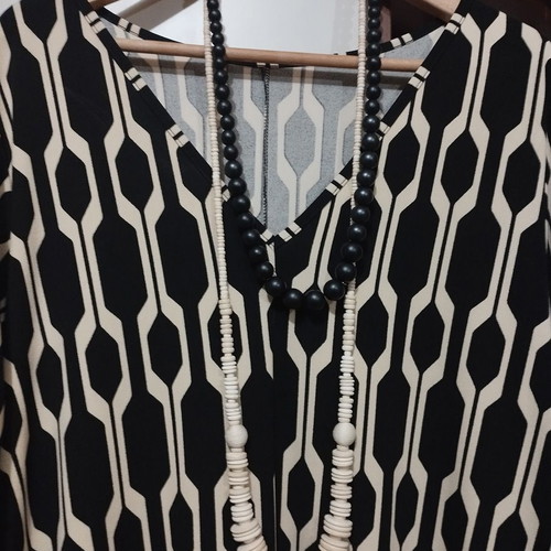 Midi dress XL heavy jersey fabric new with 2 necklaces gift