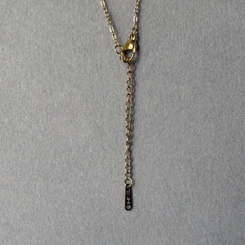 Gold steel necklace like new