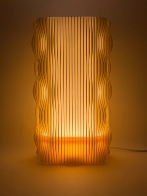 Ondulé LED lamp new, 3D printed, eco-friendly