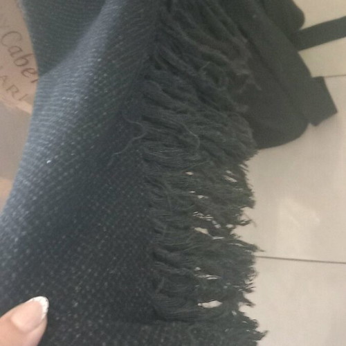 Regalinas women's cardigan like new with belt and fringes black
