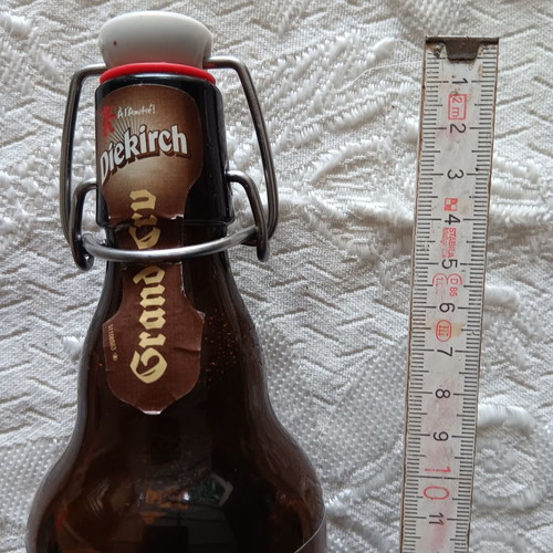 Collectible beer bottle with safety cap like new