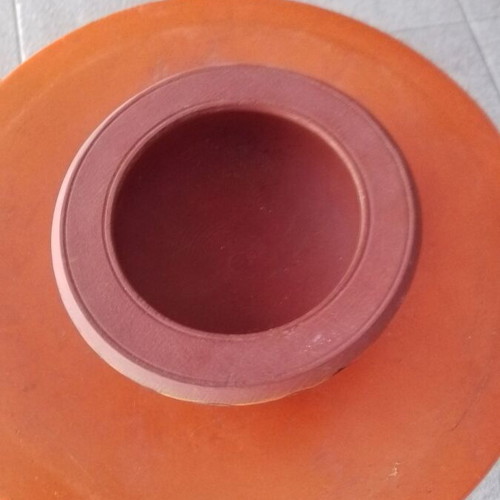 Wooden mortar hand-painted