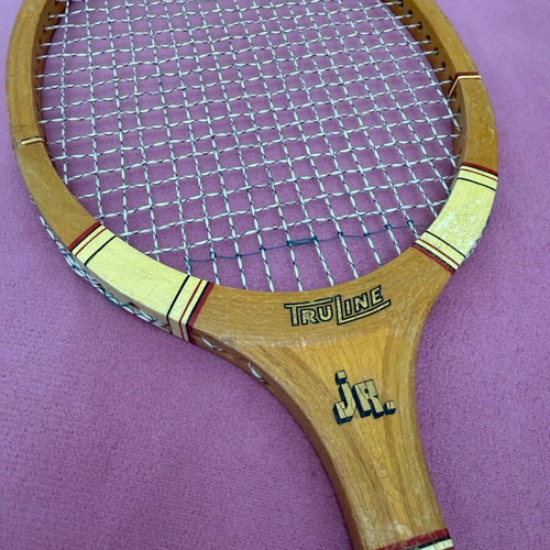 Trueline junior wooden vintage tennis racket from the 70s like new