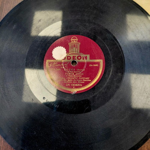 Odeon 78 rpm record "Tosca" by Lysandros Ioannidis used, classical