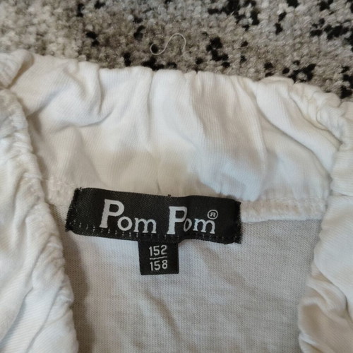 Pom Pom bolero, shirt scarf and hat like new, white and pink