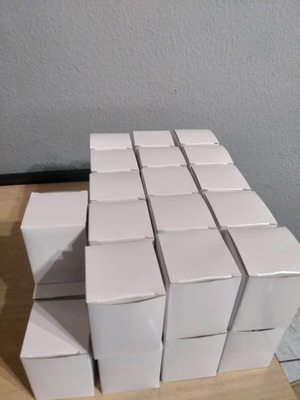 Bombonieres new, pack of 37, metal houses with plexiglass base
