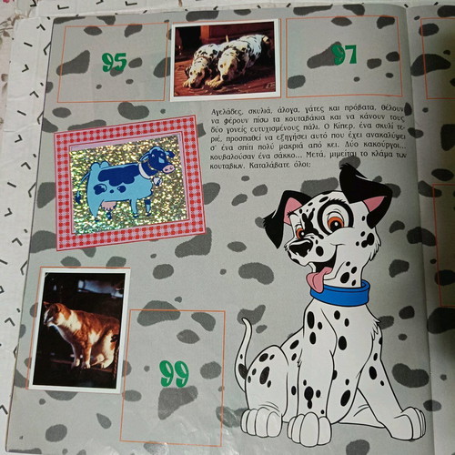 Panini 101 Dalmatians Sticker Set used, complete album