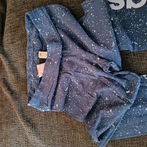 Adidas leggings like new, blue, size large for 13-14 years