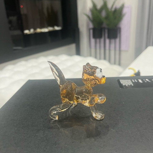 Glass cat miniature like new, handmade with details