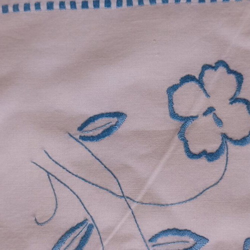 Vintage pillowcases hand embroidered, pair 61×47 cm