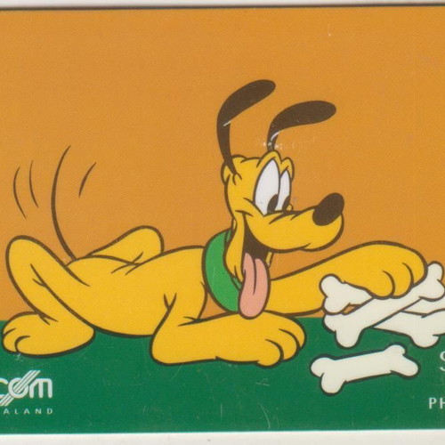 New Zealand Telecom Disney Friends of Mickey Pluto 3 Phonecard