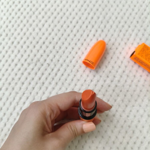 Mac Lustre Lipstick Electro vintage orange used
