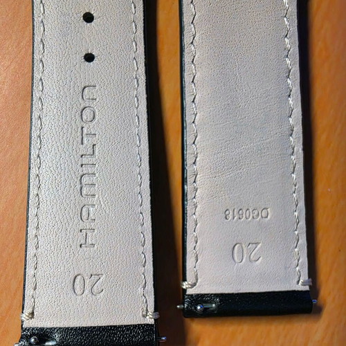 Hamilton Jazzmaster leather watch strap black like new